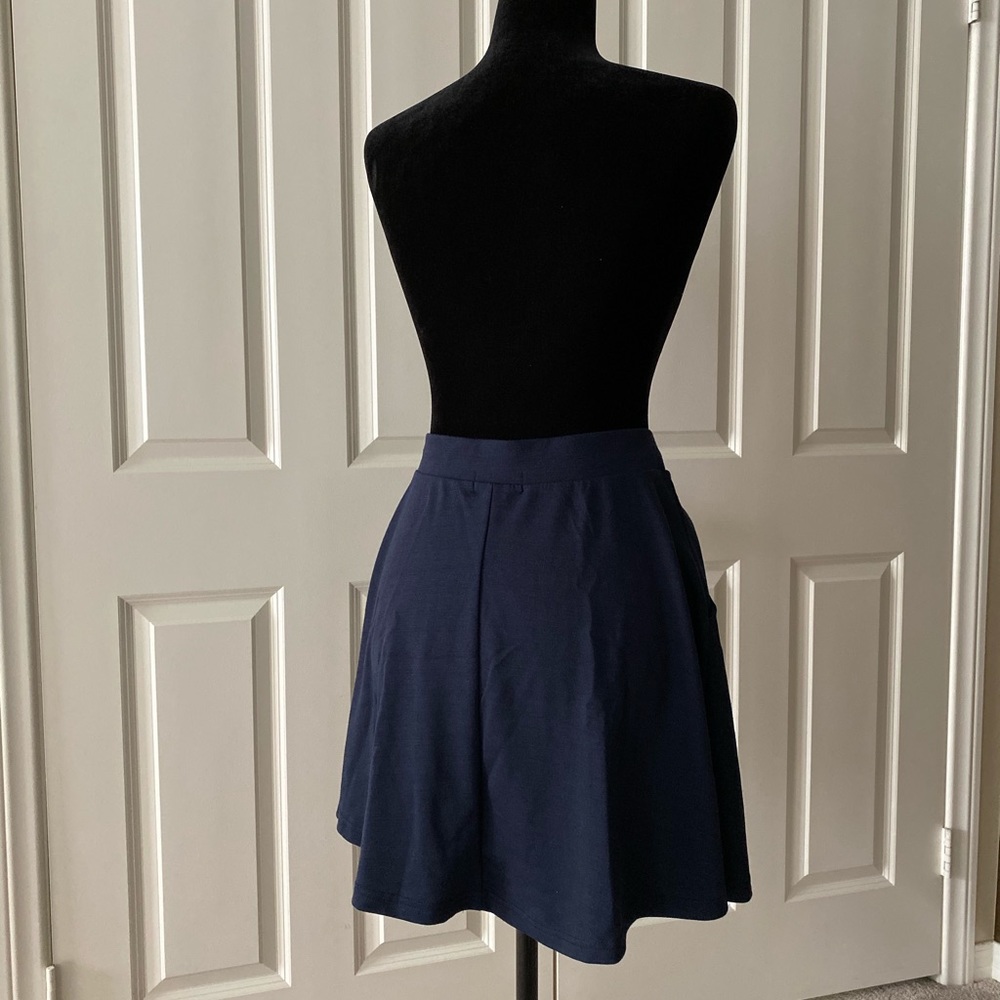 Blue Mini Skater Skirt